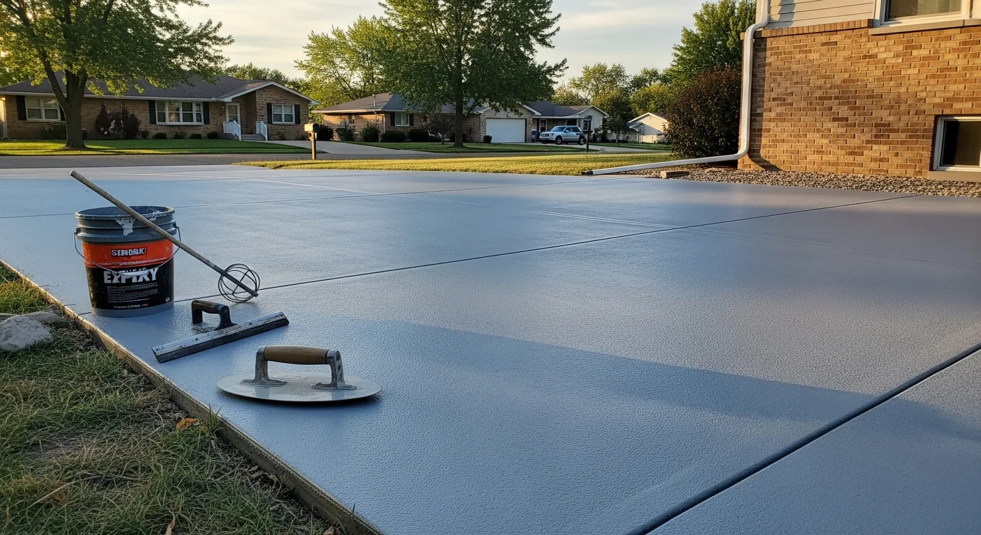 Finished concrete flatwork and epoxy flooring installation