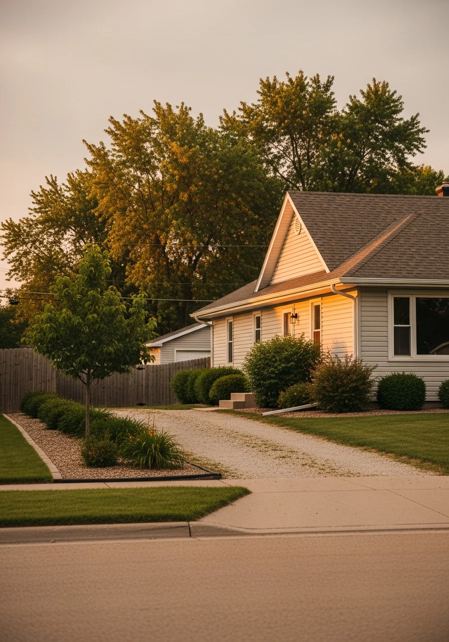 Close-up of a North Sioux City home exterior with local architectural style and well-maintained property details.